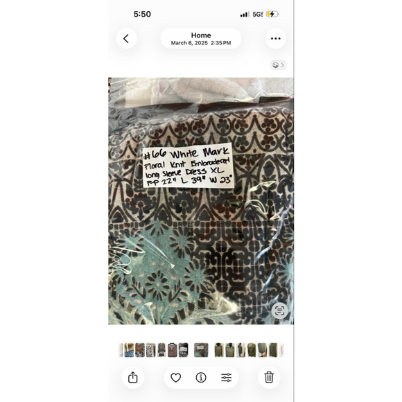 Boho Coastal Cowgirl Embroidered Sweater Dress size XL Soft Flattering Stretch - Picture 7 of 7